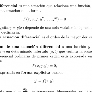 Resolución de algunas ecuaciones diferenciales