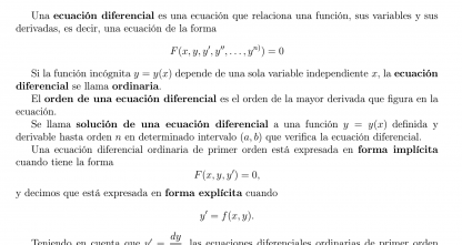 Resolución de algunas ecuaciones diferenciales