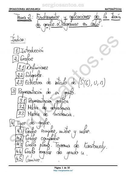 Tema 2: Fundamentos y aplicaciones de la teoría de grafos. Diagramas en árbol